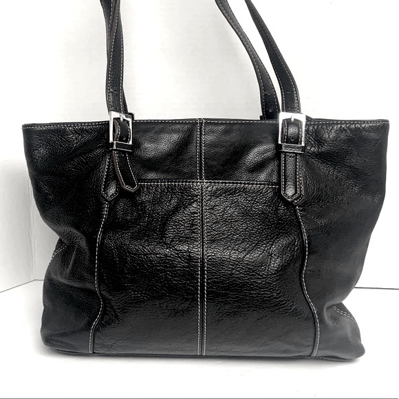 Tignanello Handbags - 🌺TIGNANELLO SINCE 1989 Black Pebbled Leather Shoulder Tote Bag Purse